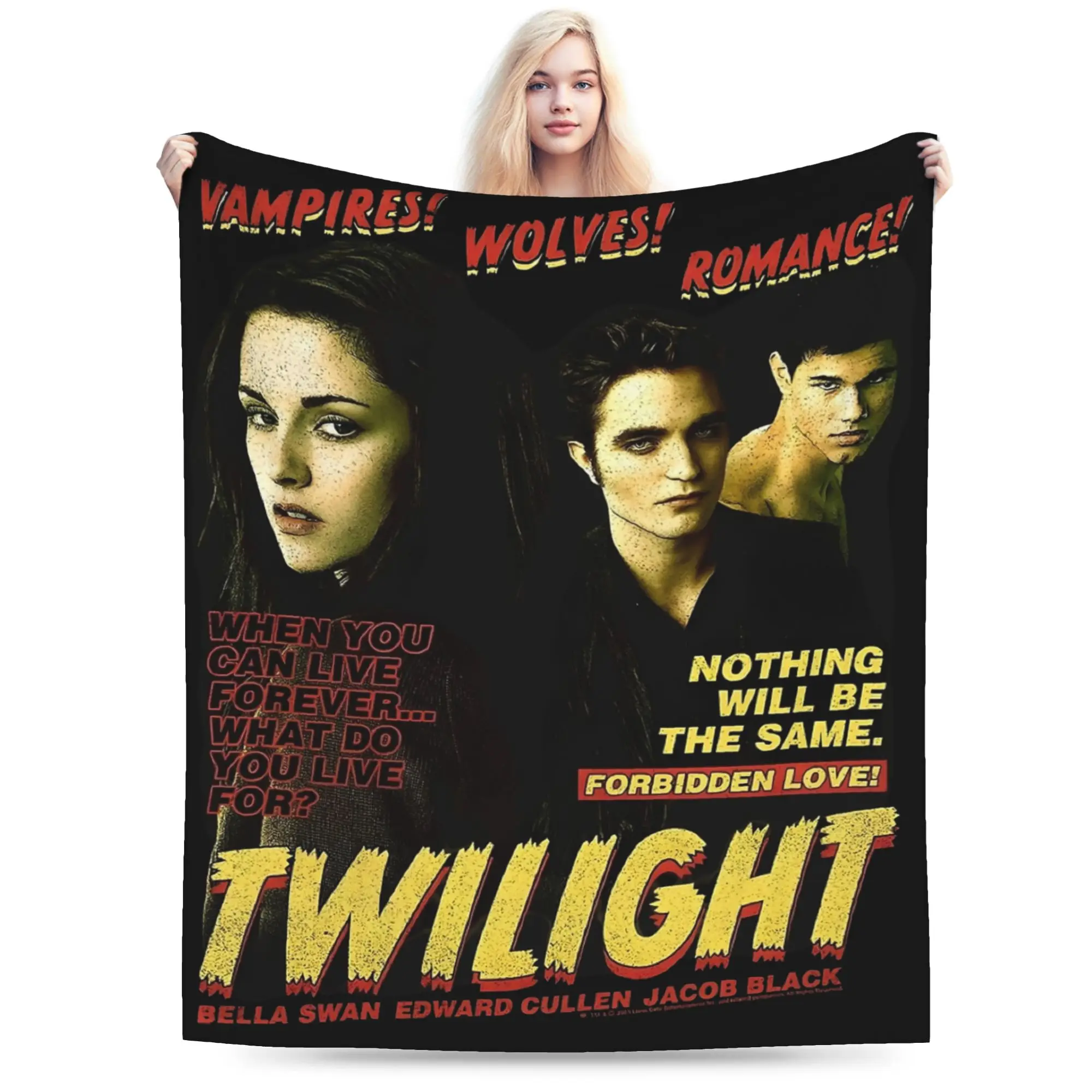 Twilight Movie Blankets Fleece All Season  Portable Super Soft Throw Blanket for Bed Car Bedspread