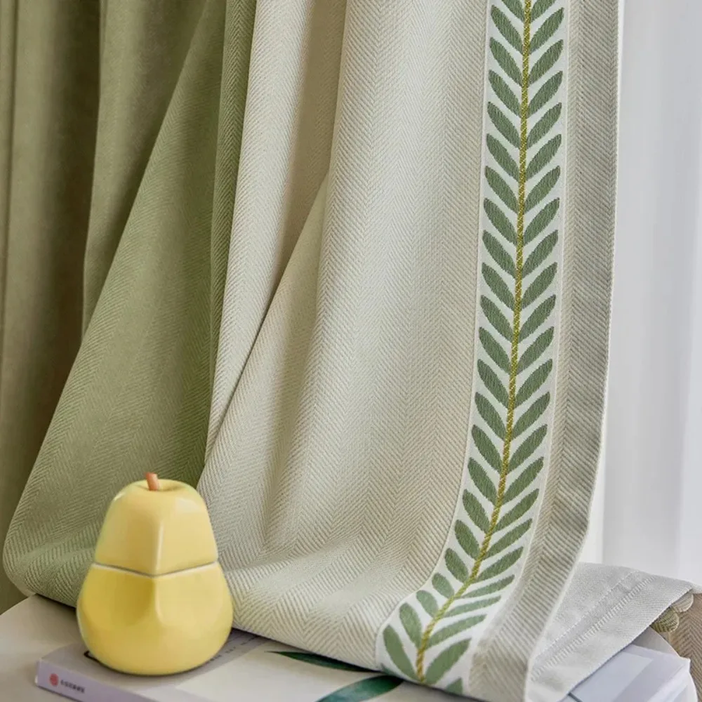Minimalism Chenille for Living Dining Room Bedroom High-end Embroidery Shading  Light Luxury Curtians