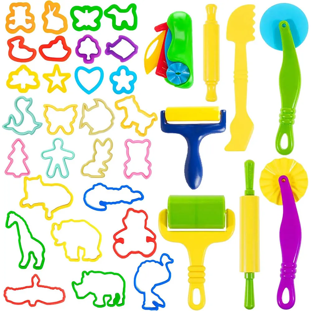 Kit de découpe de pâte créatif bricolage pour enfants, ensemble de couteaux en plastique, moule à ticine édicté en 3D, accessoires en argile pour