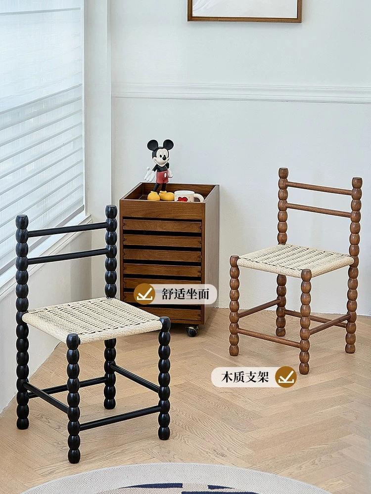 الشمال، الخشب الصلب، المنسوجة، كرسي الطعام، المنزل، شقة صغيرة، وابي سابي #5