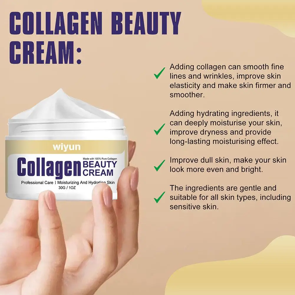 Collagen Wrinkle Removal Cream Fade Fine Lines Firming Beauty Moisturizing Improve Tighten Puffiness Care Lifting Anti-agin N0I0