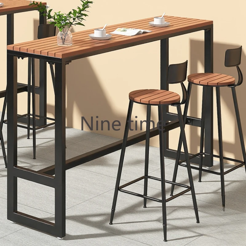 Wooden Dinning Table Industrial Vintage Patio Bar Designer Restaurant Tables Home Executive Coffee Modern Standing Furniture