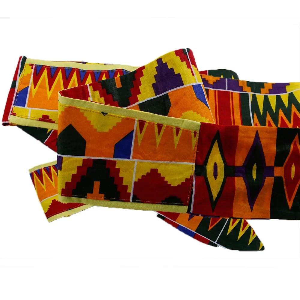 BRW 2024 African Print Obi Ankara Green Yellow Peplum Belt Button Skirts For Women Gift Handmade Statement Belt Accessory WYB268