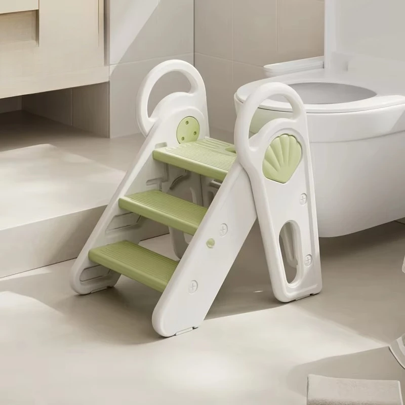 Adjustable Folding Step Stool for Kids Plastic Toddler Stool for Sink in Bathroom