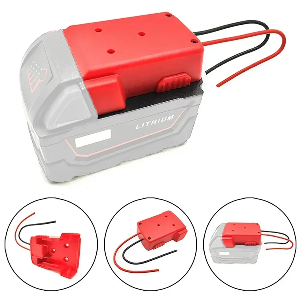Lithium Battery Adapter Connector for Milwaukee for M18 18V Li-ion Battery DIY Power Supply Wheel Adapter Dock Holder 48-11-1815