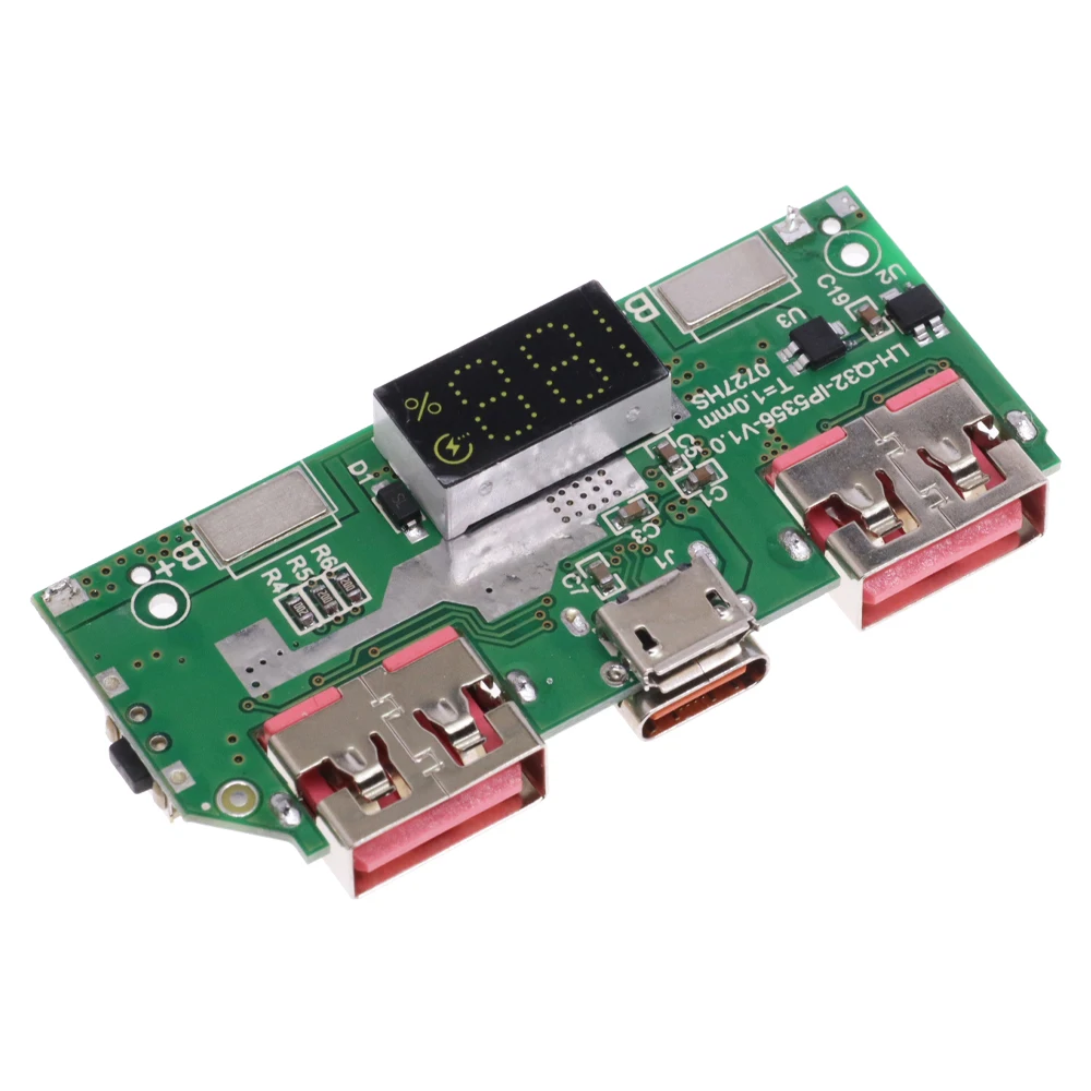 5V 3A Lithium Battery Digital Display Fast Charging Module IP5356 TYPE-C Micro USB QC3.0 2.0 PD3.0 PD2.0/AFC/FCP