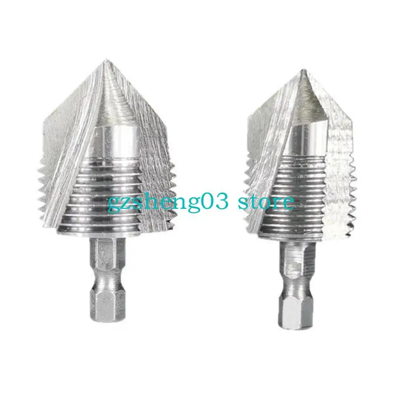 U75C PVC Thread Maker Tool for Electric Drill,Plastic Pipe Threader 1/2inch 3/4inch PVC Pipe Threading Dies Pipe Threader