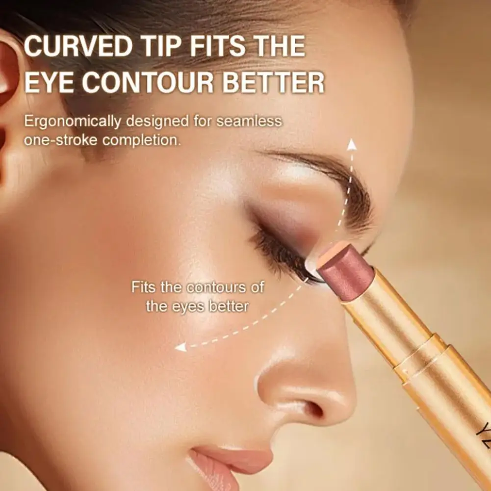 Glitter sombra vara de três cores contorno sombra maquiagem sombra lápis sombra lápis olho shimmer vara