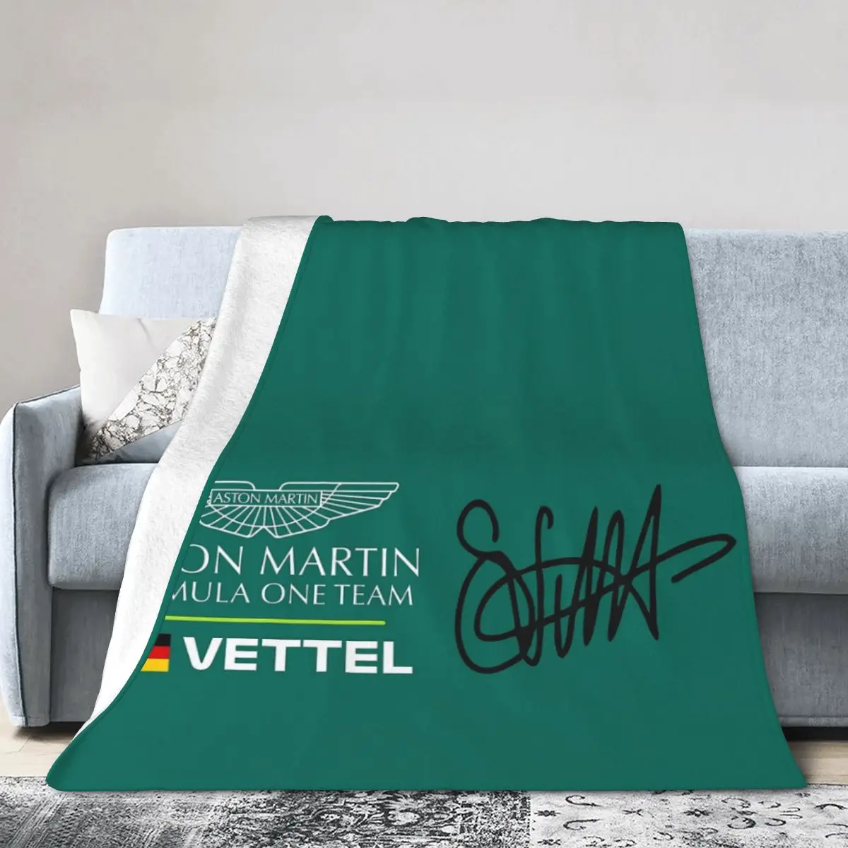 

Фланелевое Одеяло Себастьян Vettel Aston Martin F1 одеяла мягкое постельное белье теплое плюшевое одеяло для кровати пикника путешествия дома дивана