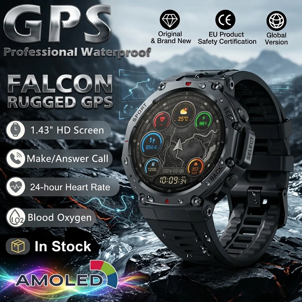 VWAR T-Rex 3 GPS Smart Watch 5 ATM Waterproof Built-in Dual-band GNSS Compass Military Sport Smartwatch Men 2026 New for Xiaomi