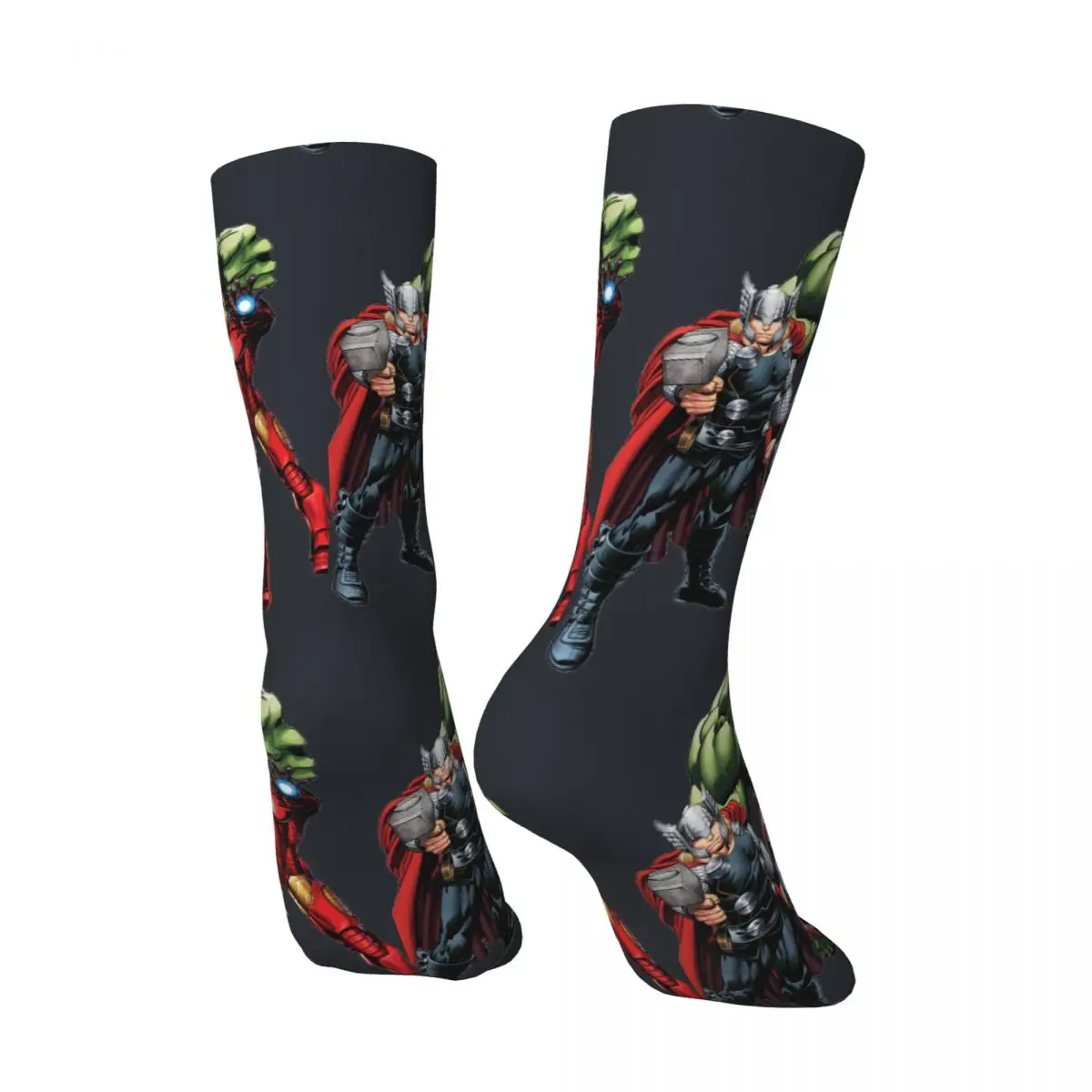 Calcetines de compresión de Superhéroes para hombre y mujer, calcetín Unisex con estampado de película de Disney, Capitán América, Harajuku, sin costuras, novedad