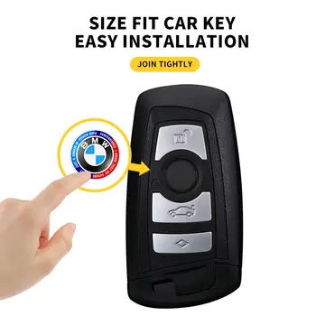 Kovové 11mm 14mm samolepky na klíče od auta s emblémem a logem na klíče od auta pro BMW E34 E46 E39 E38 E90 E60 E36 F30 F30 F10 E92 E38 E91 M3 M5 10 nejlepší prodej Samolepka s logem Škoda Key - №10