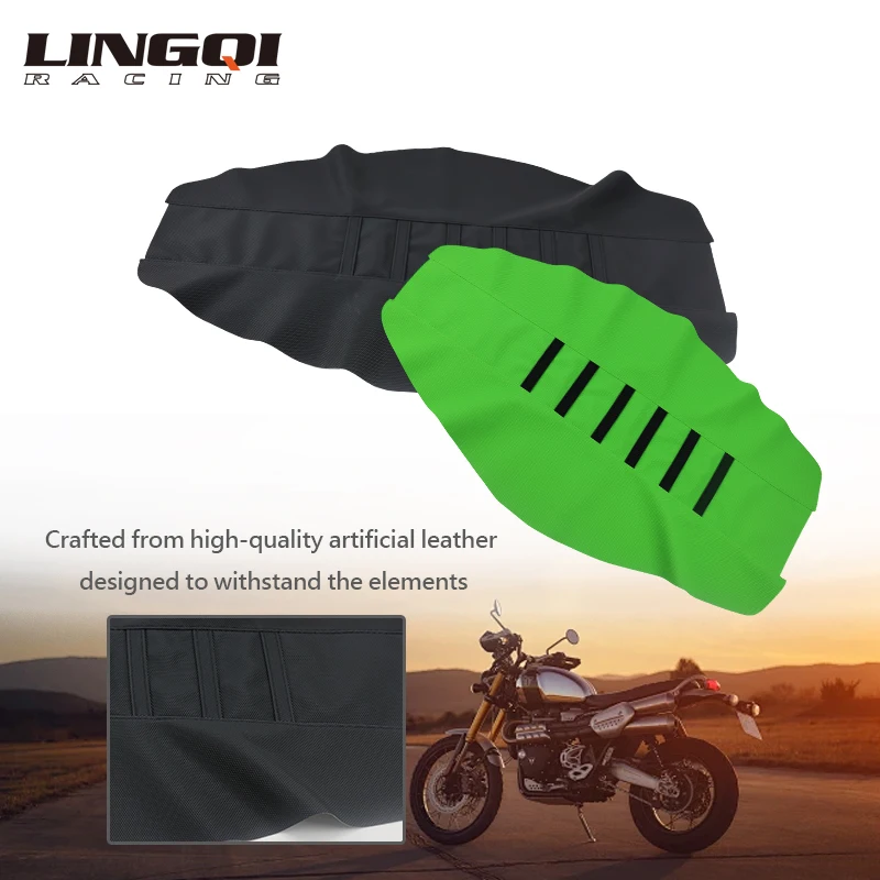 

LINGQI RACING резиновый захват, мягкие водонепроницаемые детали, чехол на сиденье, противоскользящая подушка из реберцовой кожи, чехлы на сиденья для внедорожного велосипеда