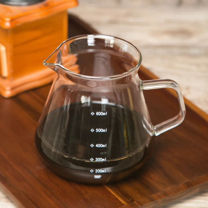 Handmade High Borosilicate Glass Pot Pour Over Coffee Pot For Coffee Maker Use