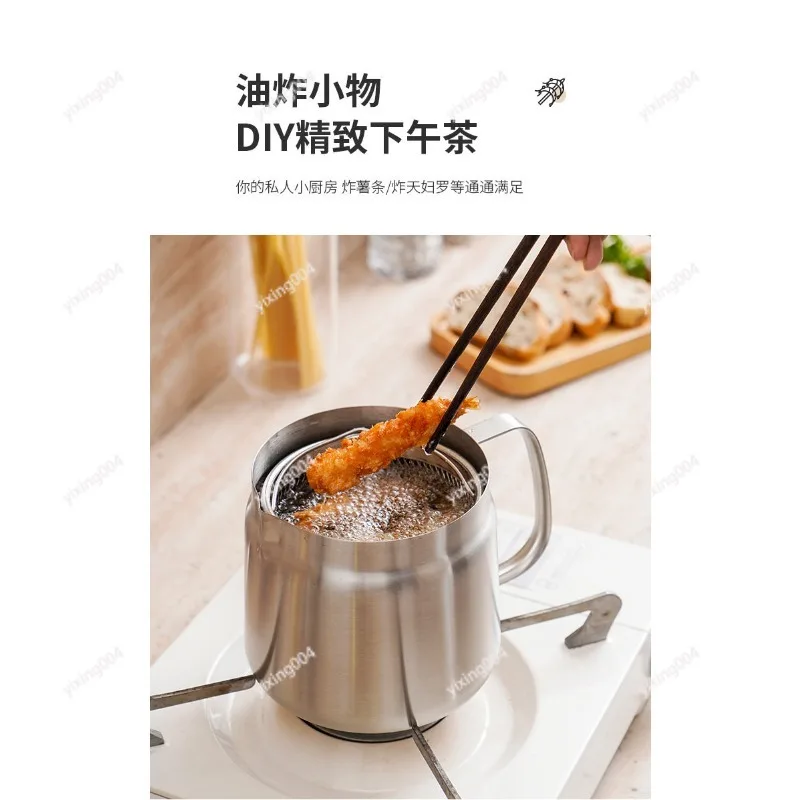Multifunction Oil Filter Deep Fryer  Stainless Steel Oil Pot for Kitchen view 3