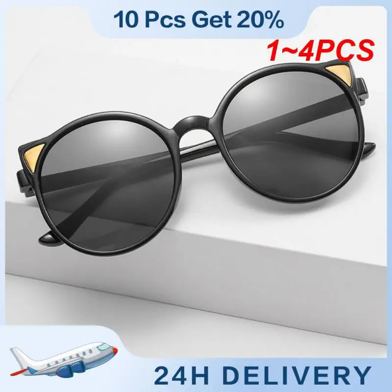 1~4PCS Cat Ears Children's Sunglasses Anti-ultraviolet New Sunglasses Eyewear Cat Ear Glasses Ultraviolet-proof Fashion Uv400