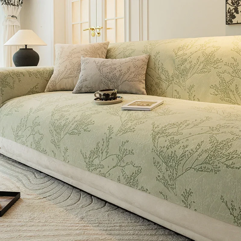 Four Seasons Chenille Anti-slip Sofa Covers Pets Kid Mat Sofas Towel Corner Sofa Slipcover Protector Couch Cover for Living Room