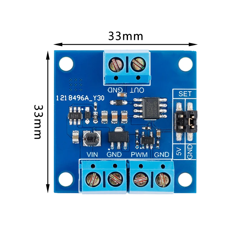 22Hz-20kHz to 0-5/0-10V Voltage Frequency Converter Digital Analog Signal Conversion Module 0-100% PWM Signal to Voltage Module