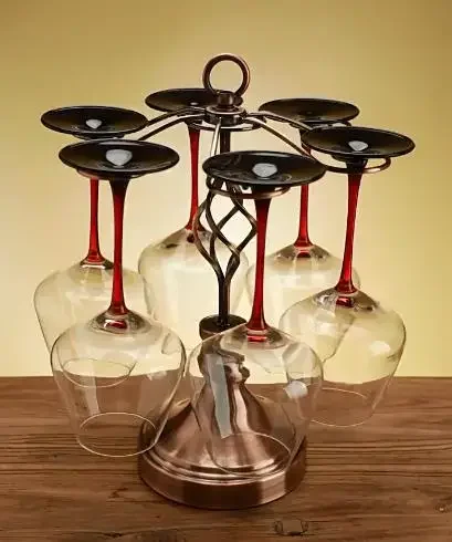 

Creative solid wood wine glass holder, suspended goblet holder, high-end modern simple wine cabinet ornament