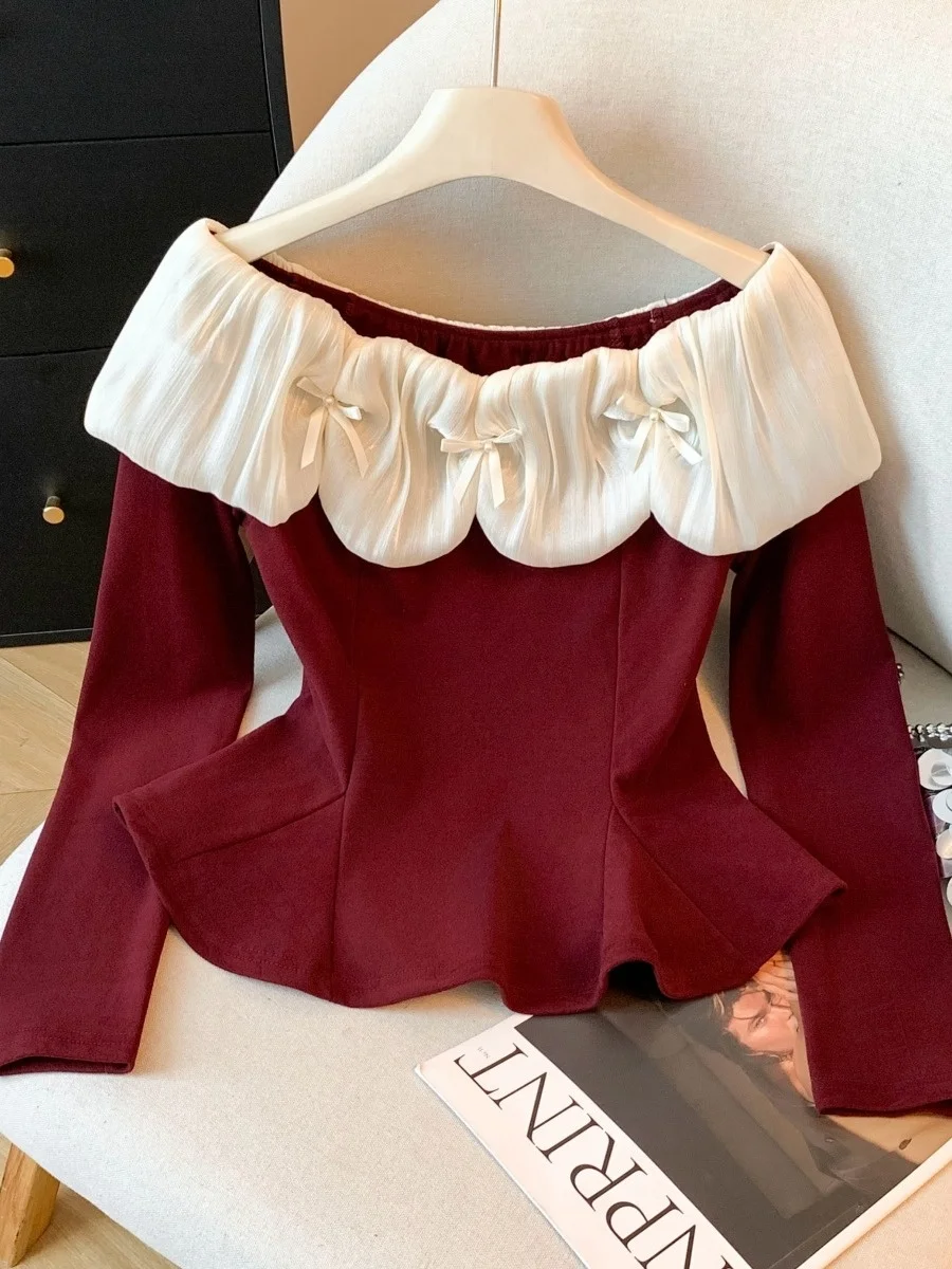 

Осенне-зимний женский длинный топ-база на одно плечо с уникальным красивым вырезом на талии, облегающий