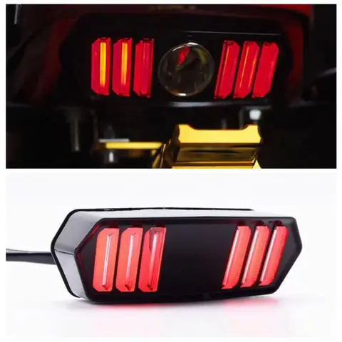 오토바이 방향 지시등 깜박이는 LED 라이트, 브레이크 정지 신호, 모토 표시기 램프, 혼다 MSX125 오토바이 조명에 적합, 1PC 오토바이 방향 지시등 깜박이는 LED 라이트, 브레이크 정지 신호, 모토 표시기 램프, 혼다 MSX125 오토바이 조명에 적합, 1PC