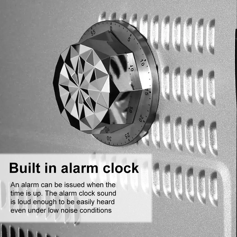 Mechanical Alarm Clock Magnetic Kitchen Timer Stainless Steel Timer Baking Reminder for Learning Time Management for Cook Study