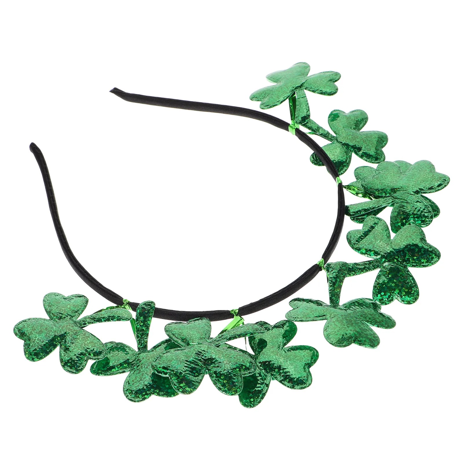 

Лазерная резка, повязка на голову с листьями, 1 шт., с тисненым узором в виде клевера, аксессуары ко Дню Святого Патрика для женщин, зеленая праздничная одежда для вечеринок
