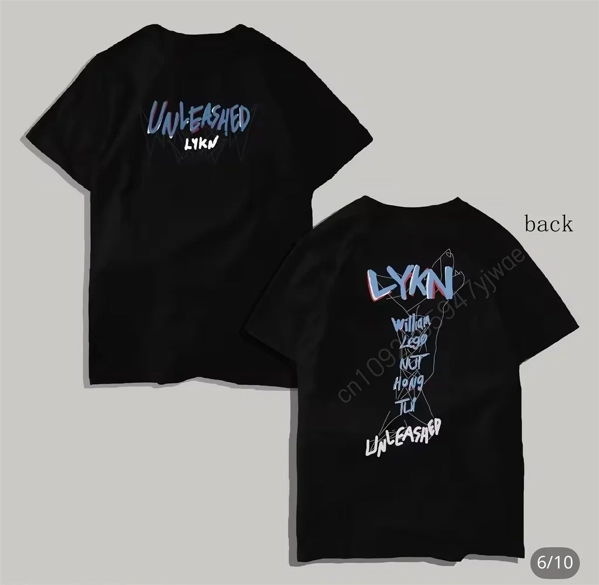 Thailand Gmmtv Lykn Unleashed Concert T-Shirt Round Neck Cotton