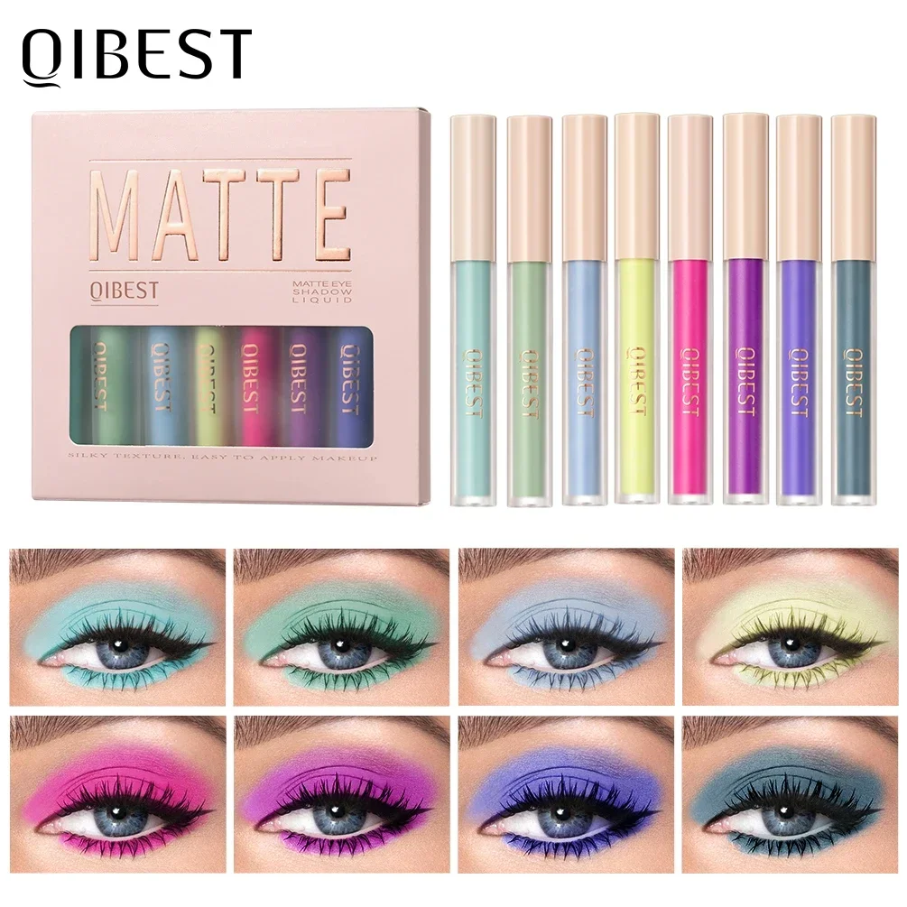 8 Stück matte flüssige Lidschatten Kit Samt Kontur Schatten pigmente natürliche wasserdichte langlebige profession elle Make-up-Kosmetik