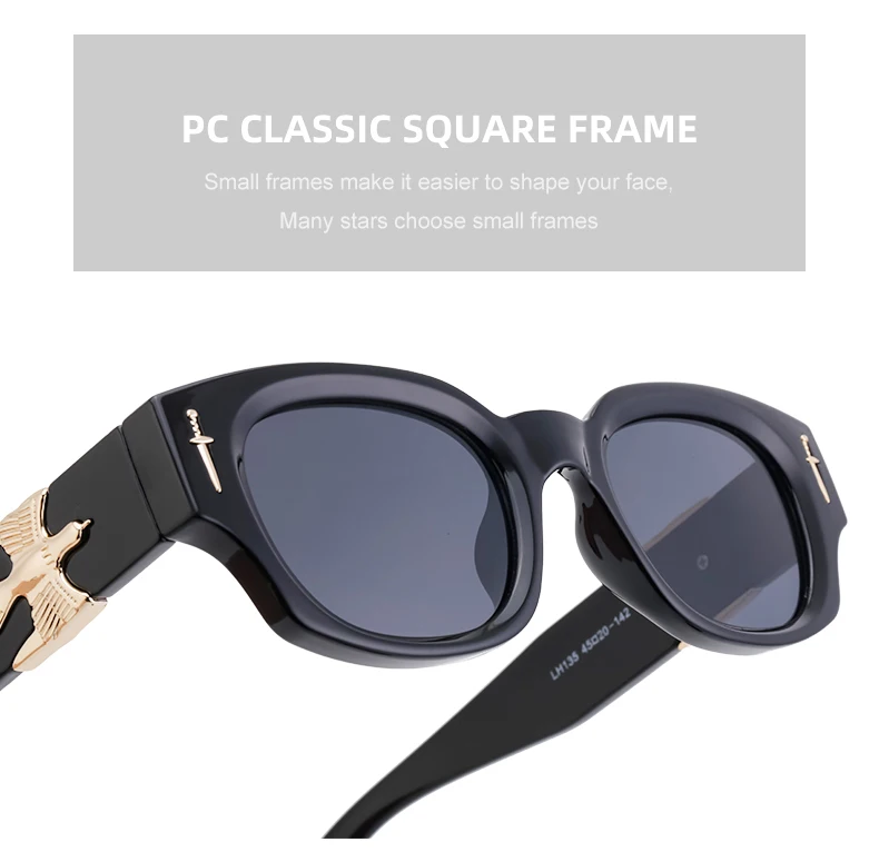 Punk Soaring Eagle Sonnenbrille Herren 2026 Luxusmarke Designer Mode Rechteckige Sonnenbrille für Damen Steampunk Shades Eyewear – Detail 5