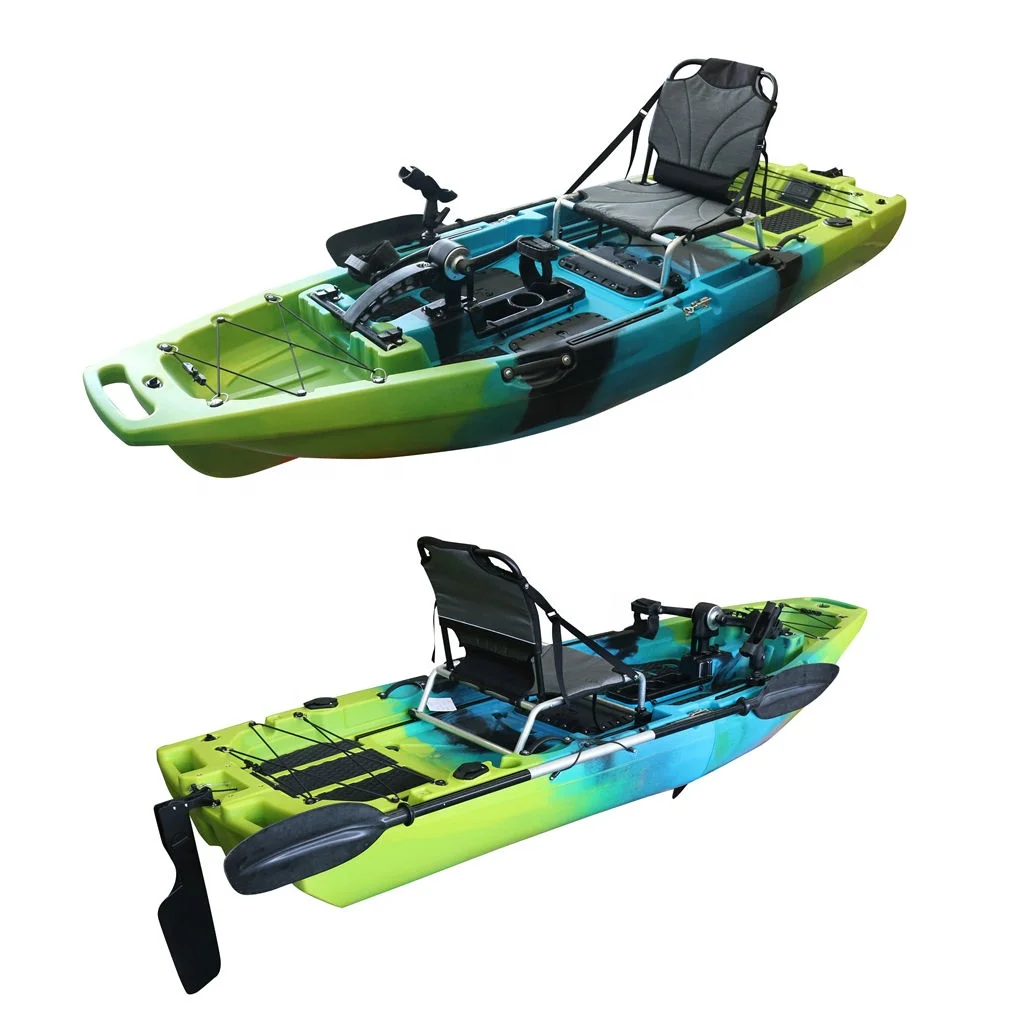 

Vicking 9 Ft Pedal Drive Kayak Modular 1-Person HDPE Sea Kayak for Single Paddler for Fishing Rivers Lakes LLDPE Hull Material