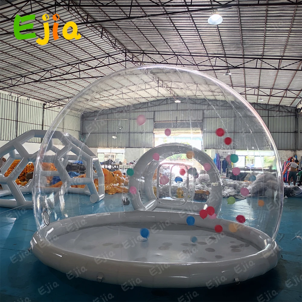 Casa de burbujas de rebote inflable con soplador, tienda de campaña para fiesta, globo comercial transparente, 10 a 3m