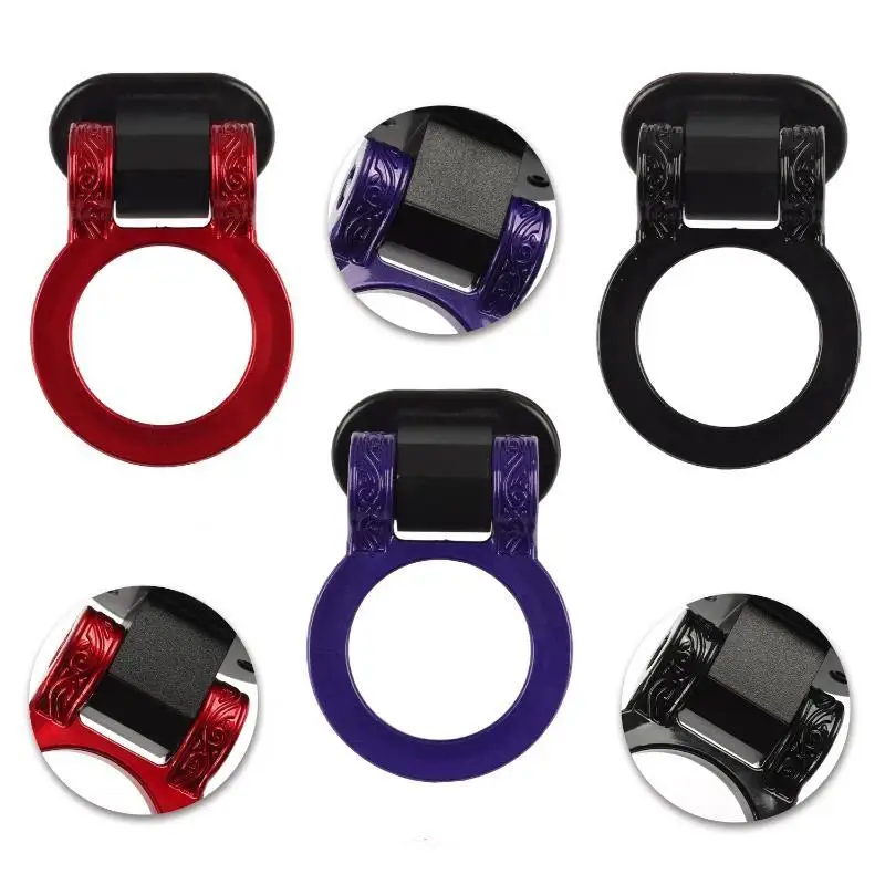 Car Trailer Hooks Styling Sticker Decoration Car Auto Rear Front Trailer Simulation Racing Ring Vehicle Towing Hook Decals