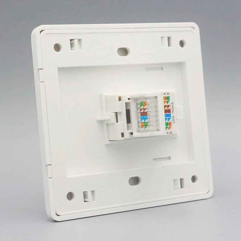 Gigabit Ethernet LAN RJ45 Cat6 Outlet Socket Keystone Faceplate 86 Type Network
