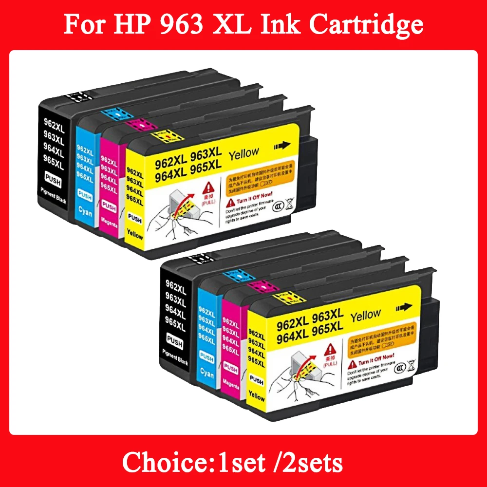 

Compatible For HP 963 XL Ink Cartridge for HP OfficeJet Pro 9010 9012 9013 9014 9015 9016 9018 9019 9020 9022 printers for hp963