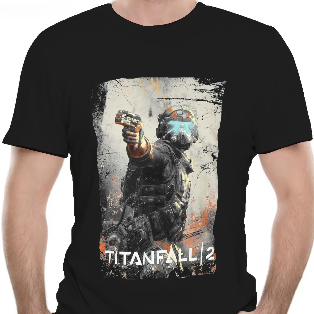 Titanfall 2 T Shirt Mens Black Casual Wear Top Tee Shirt Short Sleeve Hipster Tees Top Tee