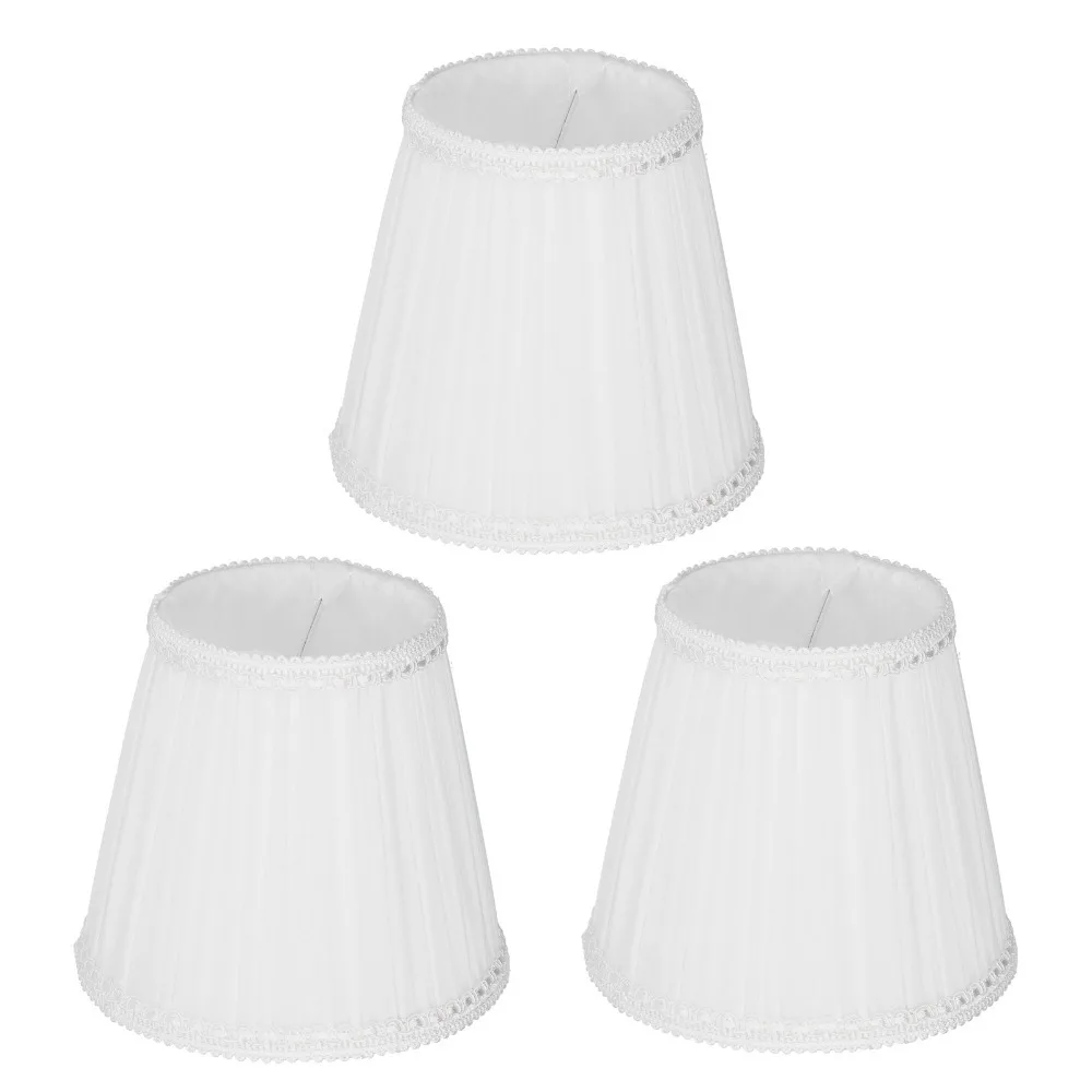 

3PCS Modern Fabric Lampshade Clip On Design 5.1 inch Height Lamp Cover Chandelier Lamp Shades Floor Lamp
