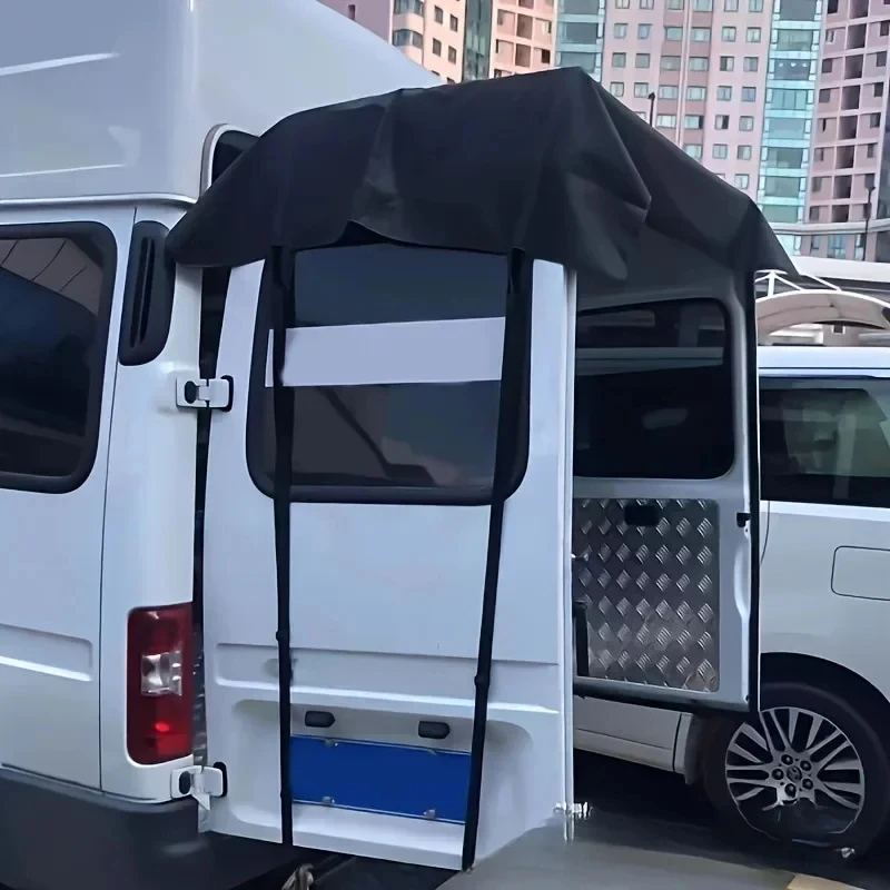 Toldo Universal Reforzado para Puerta Trasera de RV, Toldo Impermeable de Poliéster 600D, Protección Solar para Exteriores, para Autocaravanas y Camping