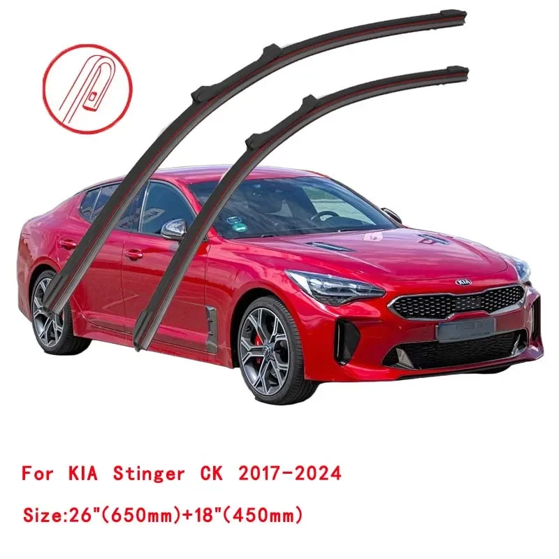For KIA Stinger CK 2017-2024 Car Windshield Wiper Blade Front Windscreen Brushes Washer Accessories Window Cleaning Replacement