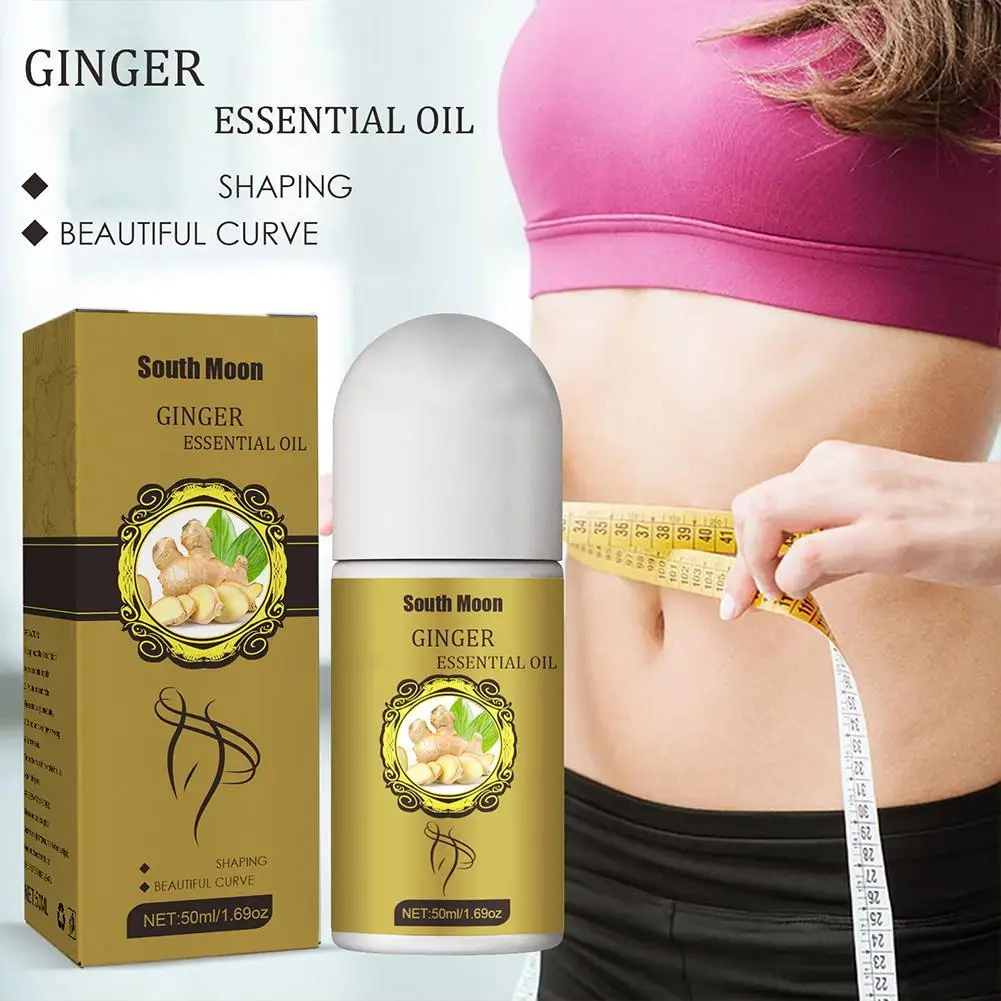 

50ml Lymphatic Detoxification Ball Ginger Oil Abdominal Fat Burning Weight Loss Slimming Massage Organic Ginger Oil Health Care