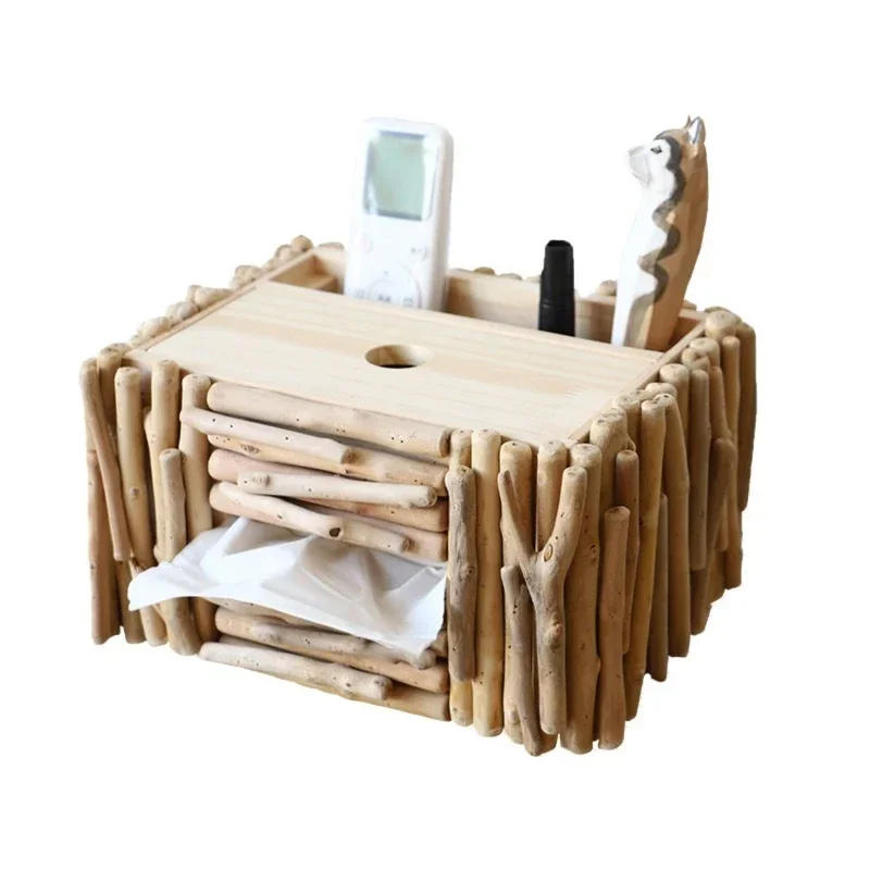 

Cardboard box, creative coffee table storage box in home living room, desktop multi-function remote control napkin