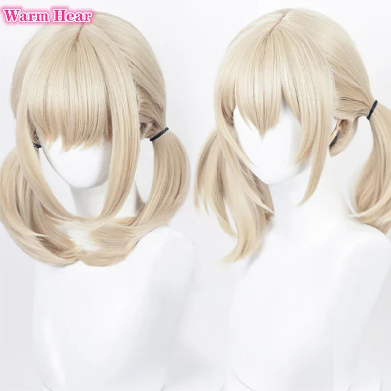 Anime Azusawa Kohane Synthetic Hair Long 43cm Light Linen Double Ponytail Cosplay Wig Heat Resistant Hair Halloween Party Wigs