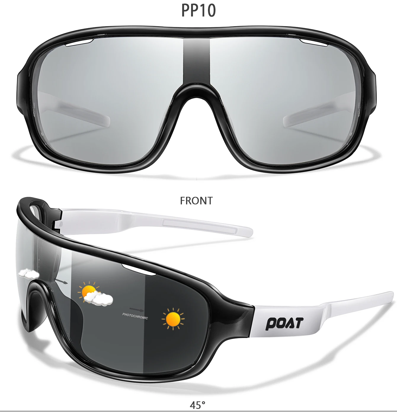 POAT MARKE Männer Frauen Polarisierte Photochrome Outdoor Straße Radfahren Brillen Sport Radfahren Angeln Sonnenbrille Männliche Fahrrad Brille – Detail 10