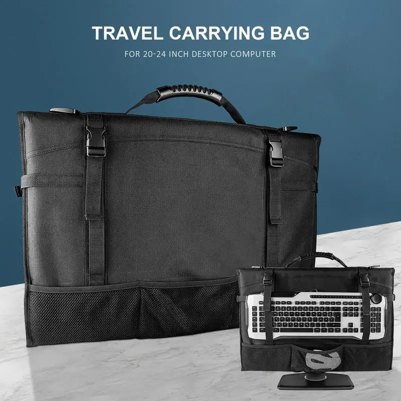 Imagem -03 - Waterproof Oxford Pano Laptop Bolsa Case Viagem Carregando Bolsa Monitor de Computador pc Pasta Bolsa 2024