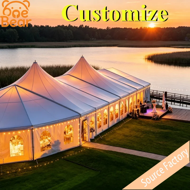 Outdoor Wedding Tent Luxury Marquee Canopy Waterproof Party Pavilion OEM Event Shelter for Garden Banquet Exhibition&Celebration