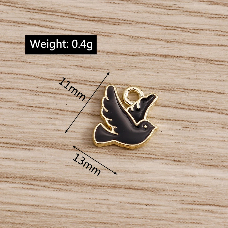 10 Stück 37x30mm Cartoon-Tiermotiv-Anhänger aus Legierung für die Schmuckherstellung von Halsketten, Ohrringen, Armbändern und Zubehör für DIY-Projekte – Detail 7