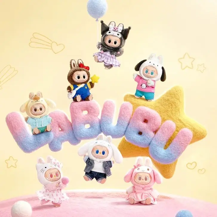 

POP MART LABUBU THE MONSTERS SANRIO CHARACTERS Series Vinyl Plush Blind Box Toys Kawaii Home Decor Figurines Ornaments