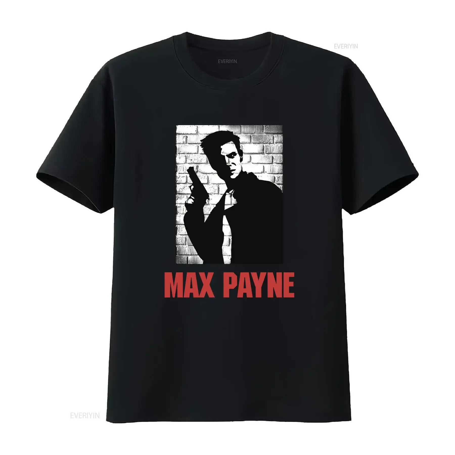 Max Payne klassisches T-Shirt, stilvolles Design für Fans, Vintage-Stil, gewaschene Grafik, modisch, atmungsaktiv, vielseitig, bequem, weich, für Herren