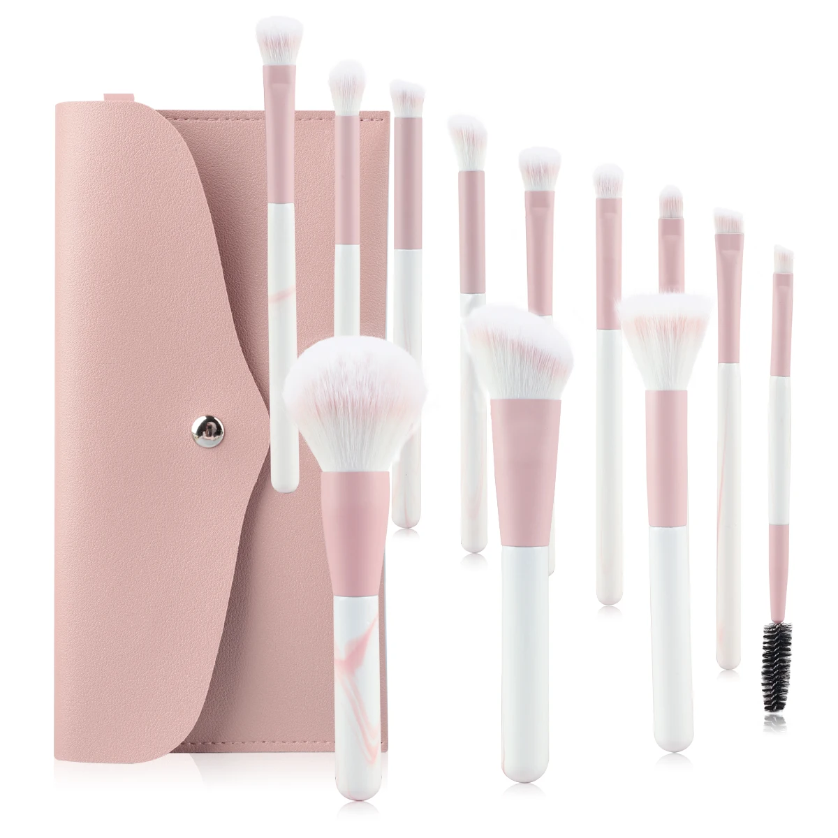 12pcs Wood Handle Fiber Brush Makeup Brushes Set with Barreled for Face Soft Brushes Powder  Eyeshadow Brush Cosmetics Tools