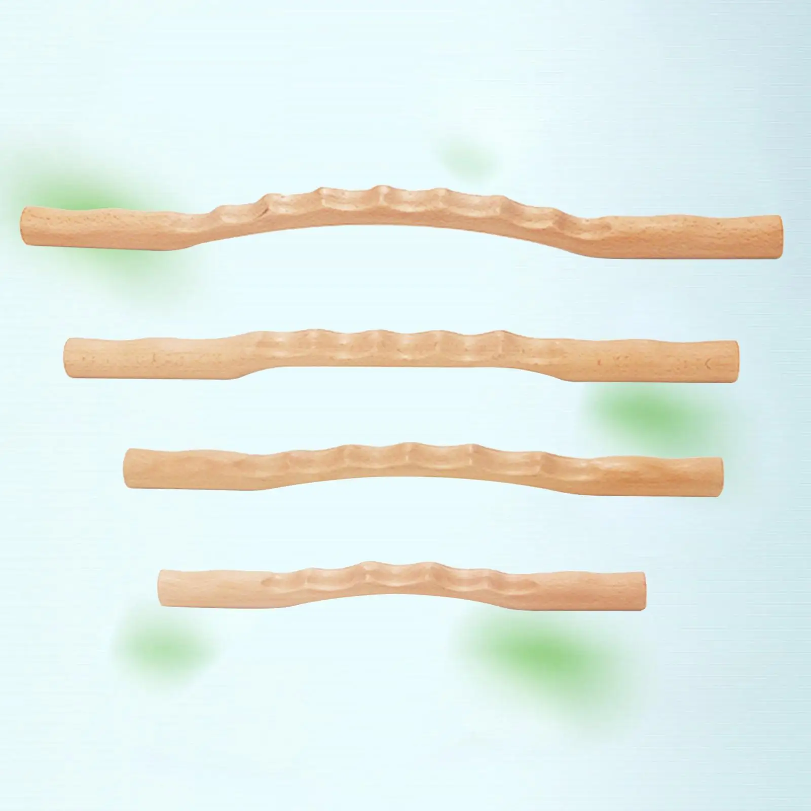 Massage Stick Tool, Wood Scraping, Body Muscle Scraper, Concave and Convex Design, Groove Bending Amplitude